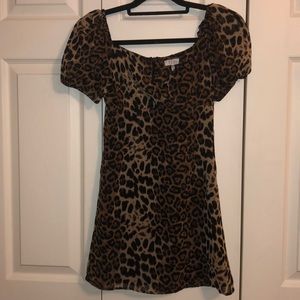 Tobi Cheetah Print Mini Dress